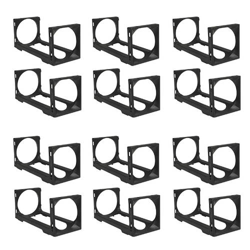 12pc Stakrax Modules Barware Wine Rack Organiser 24x10.5cm- Black