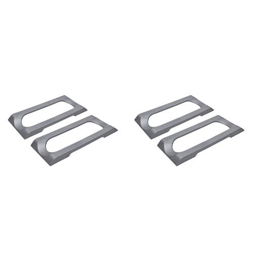 4pc Stakrax Plastic Wall Mounted Wine Rack Top Plates 24x10.5cm - Silver