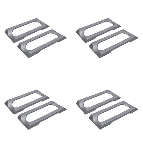 8pc Stakrax Plastic Wall Mounted Wine Rack Top Plates 24x10.5cm - Silver