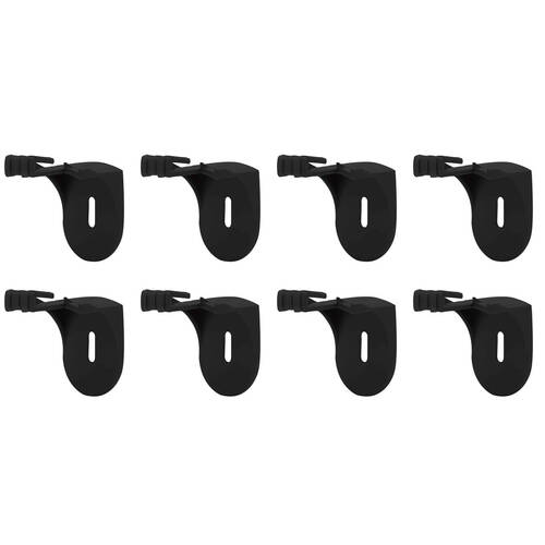 8pc Stakrax Wall Mounted Wine Rack Brackets Support - Black