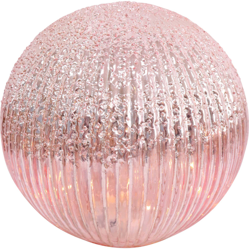 LVD 20x20cm LED Glass Ball Medium Home/Living Room Decor - Pink