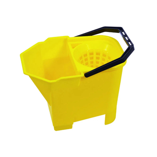 SYR Plastic Bulldog Bucket Floor Cleaning Water Container - Yellow