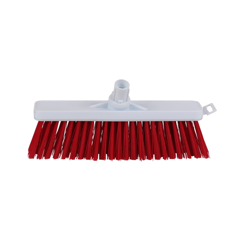 SYR Hard Push Nylon Bristles Broom 30cm Head - Red