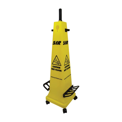 SYR Rapid Response Safety Cone w/ Mop Holders And Castors Yellow