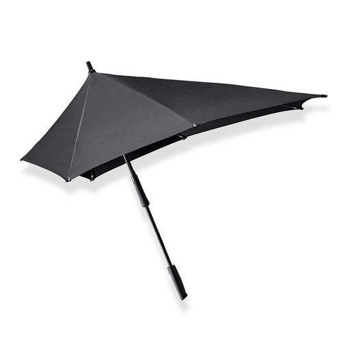 Senz 110cm XXL Stick Storm Umbrella Sun Shade Pure Black