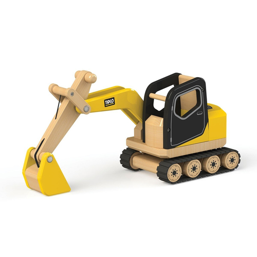 Tidlo Digger Figure 27cm Wooden Toy Kids Pretend Play 3+