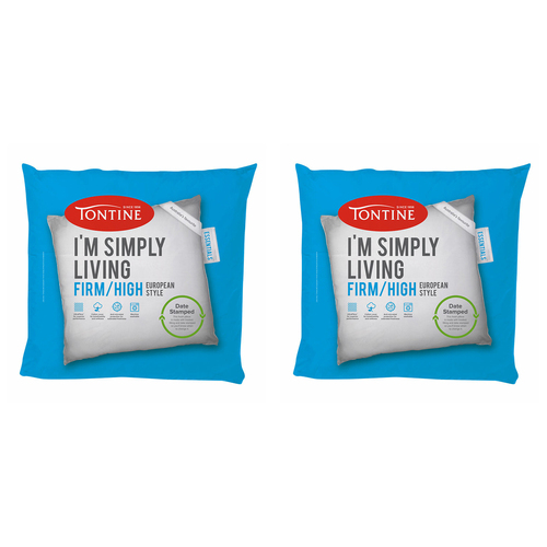 2PK Tontine Simply Living European Pillow Firm High Profile