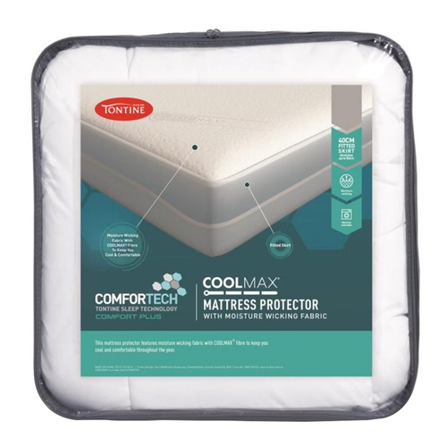 Tontine Comfortech Coolmax Queen Bed Mattress Protector 152 x 208 cm