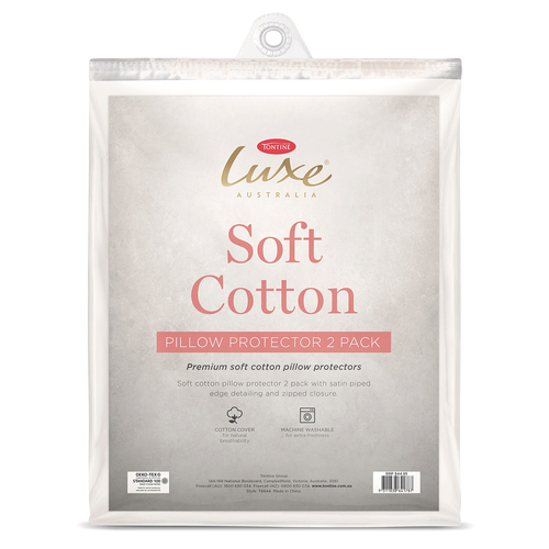 2pc Tontine Luxe Soft Cotton Pillow Protectors