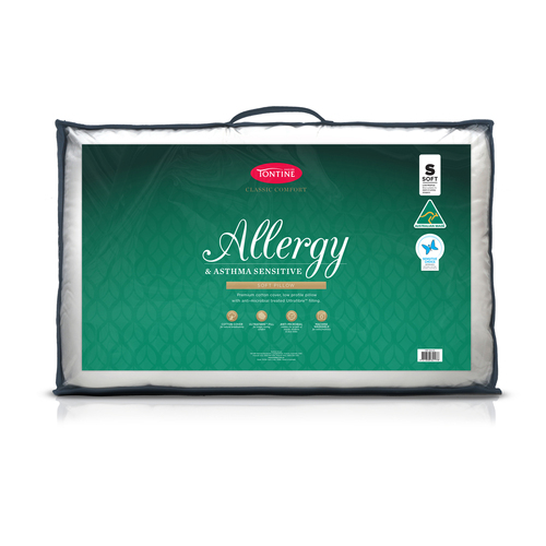 Tontine Classic Comfort Allergy & Asthma Pillow - Low & Soft