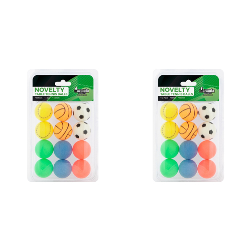 2x 12PK Formula Sports Novelty 40mm Table Tennis Balls