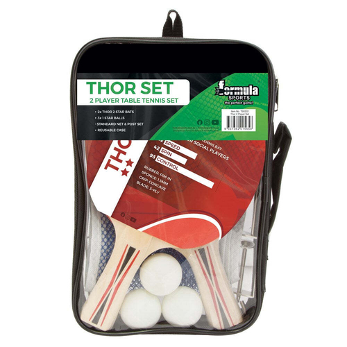 Formula Sports Thor Racket/Net/Post Table Tennis Game 2 Player Set