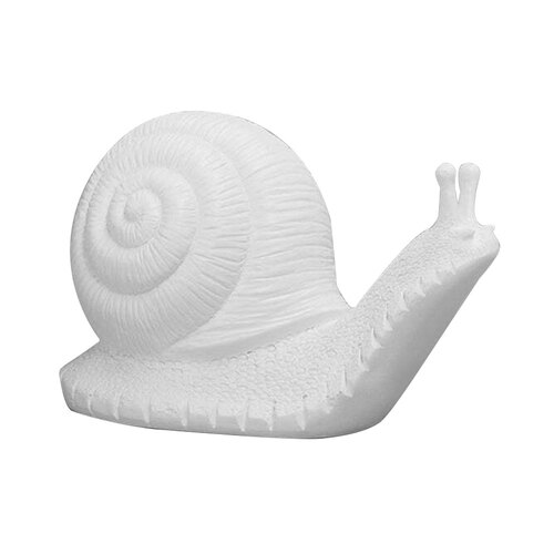 White Moose Resin Table Snail Home/Garden Decor - White