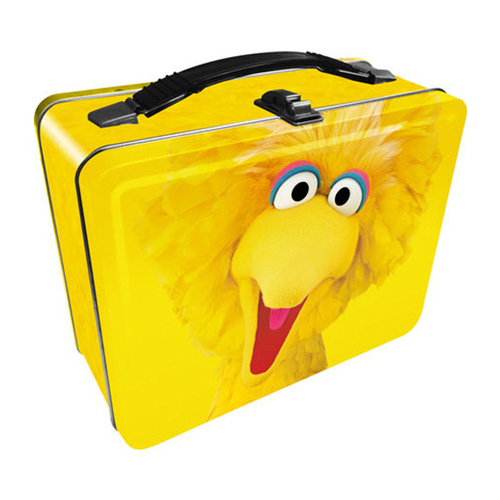 Aquarius 22cm Sesame Street Big Bird Tin Fun Box w/ Handle Yellow Large