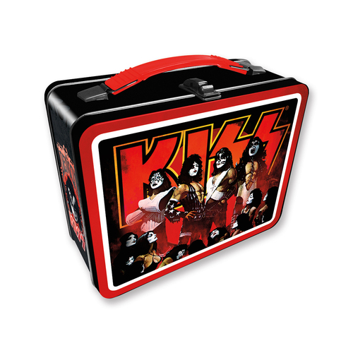 Aquarius Tin Carry All Kiss Fun Box Food Storage Lunchbox