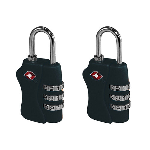 2PK Tosca TSA Approved Luggage Bag Combination Lock - Black