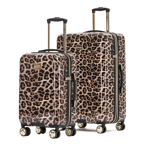 2pc Tosca Leopard 20"/29" Travel Trolley Luggage Travel Suitcase S/L