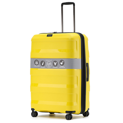 Tosca Comet PP 29" Checked Trolley Travel Suitcase Luggage - Yellow