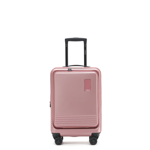 Tosca Horizon Front Lid Opening Suitcase Luggage 20" Small - Dusty Rose