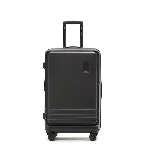 Tosca Horizon Front Lid Opening Trolley Suitcase 27" Medium - Black