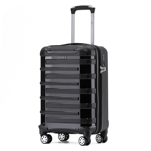 Tosca Warrior 40L/20" Hard Case Luggage Onboard Carry-On Suitcase - Black