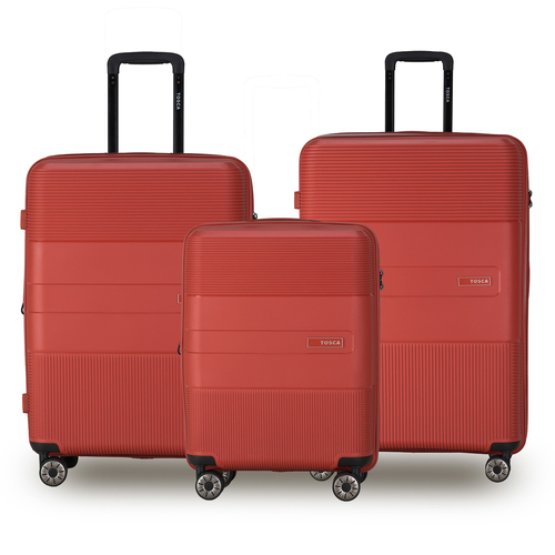 3pc Tosca Orion Portable Travel Suitcase Luggage Set - Coral