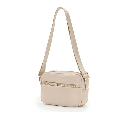 Tosca Vegan Compact Minimalist Shoulder Bag - Beige