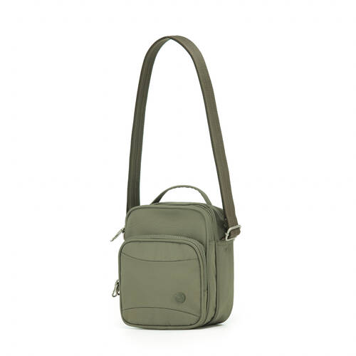 Tosca Anti-Theft RFID Blocking Shoulder Travel Bag 18x21cm - Khaki