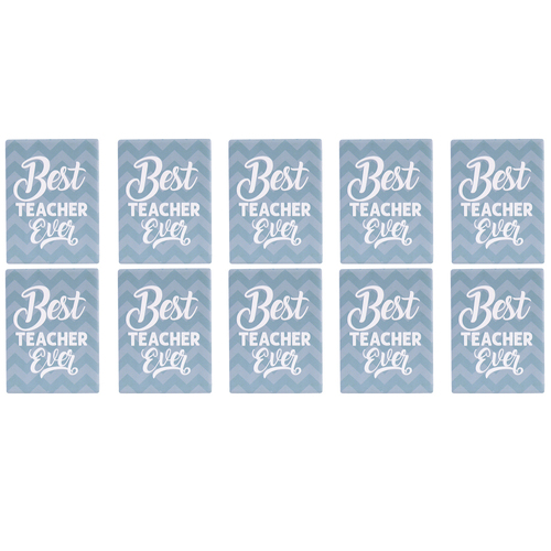 10PK Splosh Teacher Best Teacher Ceramic Refrigerator Magnet 8cm