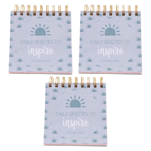 3PK Splosh Teacher Affirmation Quotes 30-Page Flip Book 13.5cm Hardcover