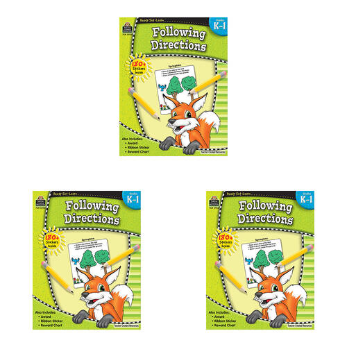 3PK Teacher Created Resources Following Directions Book Set For Grade-K1 5y+