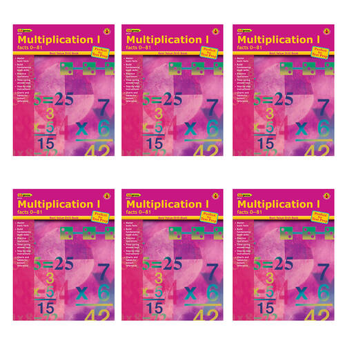 6PK Teacher Created Resources Math Drill Book Multiplication 1 Kids 6y+