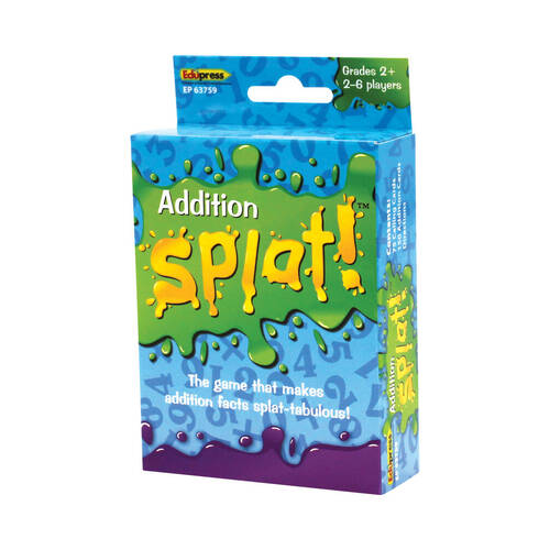 Teacher Created Resources Addition Splat Flash Cards Game Set Children 5y+