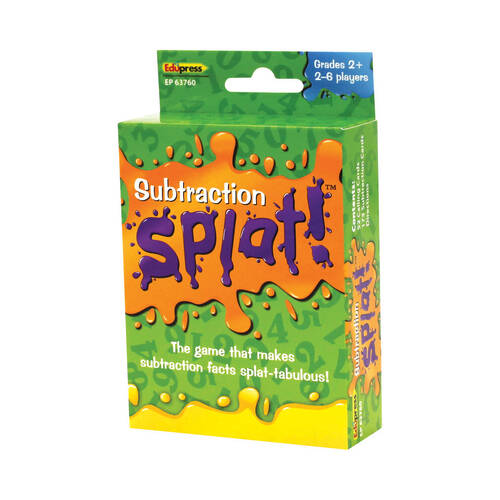 Teacher Created Resources Subtraction Splat Flash Cards Game Set Kids 5y+