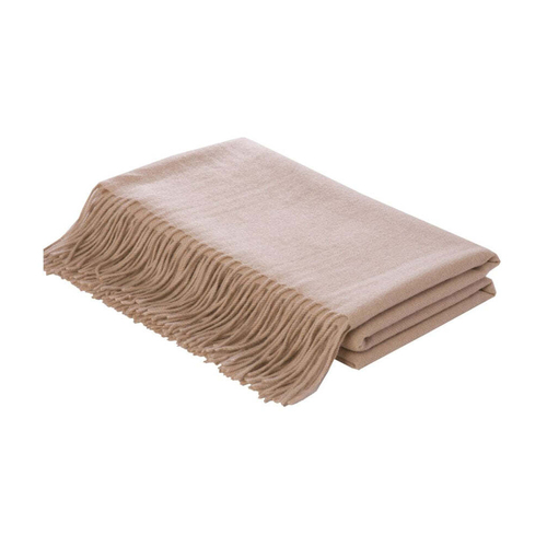 Huxford Grove The Ghan Camel Hair Throw Blanket - White