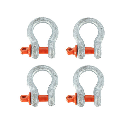 4PK Thorny Devil Shackle Bow Grade S Screw Pin SWL 300Kg Outdoor Camping 3/16 Silver