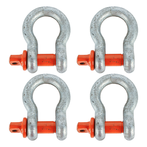 4PK Thorny Devil Shackle Bow Grade S Screw Pin SWL 750Kg Outdoor Camping 5/16 Silver