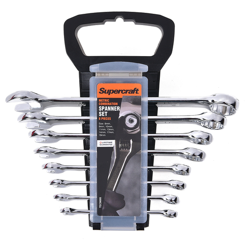 8pc Supercraft Combination Tempered Spanner Metric Tool Set