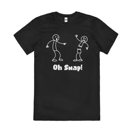 Oh Swap Artsy Funny Cute Cotton T-Shirt Black Size 2XL