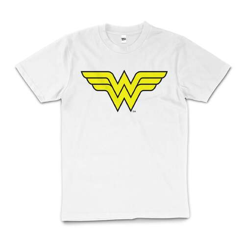 DC Comics Wonder Woman Logo Superhero Classic Nerd T-Shirt White Size 2XL