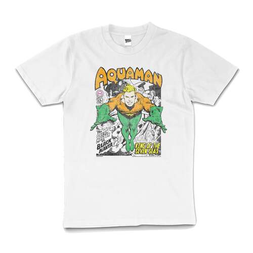 Aquaman King Of The Seven Seas Comic Cotton T-Shirt White Size 2XL