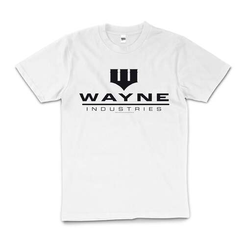 Wayne Industries Superhero Classic Geek Nerd T-Shirt White Size 2XL