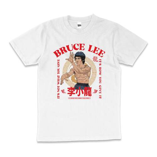 Bruce Lee It's Not What You Give KungFu Cotton T-Shirt White Size 2XL