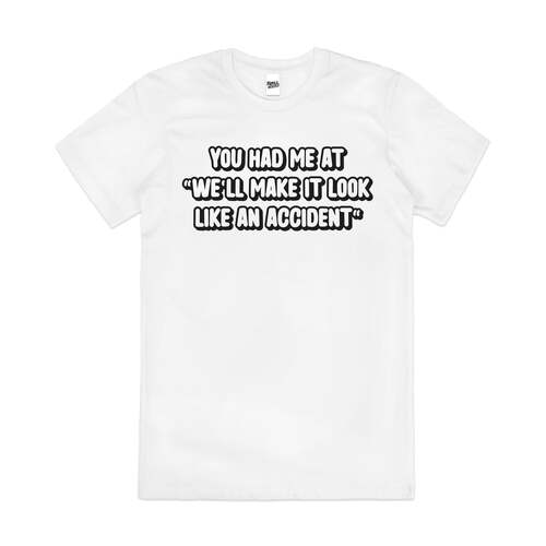 We'll Make It Look Anti-Social Slogan Cotton T-Shirt White Size 2XL