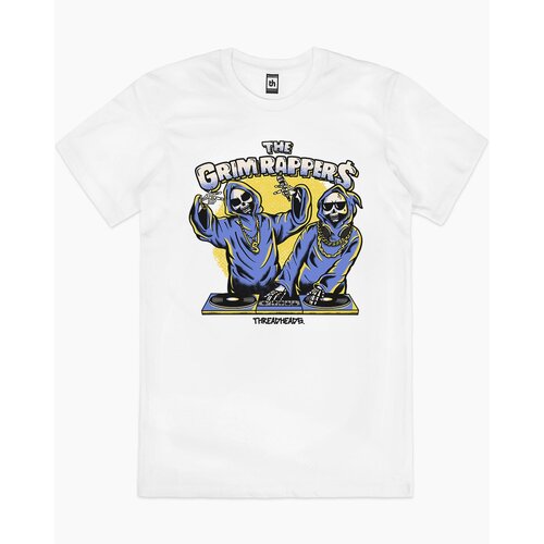 The Grimm Rappers Funny Cool Slogan Cotton T-Shirt White Size 2XL