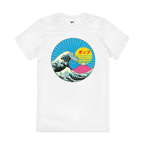 The Great Pop Wave Retro Vibe 90s Style Cotton T-Shirt White Size 2XL