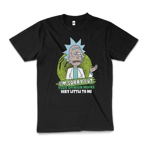 Rick And Morty Your Opinion Means Very Little To Me Black Size L