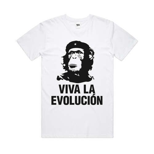 Marxist Evolution Funny Monkey Slogan Cotton T-Shirt White Size L