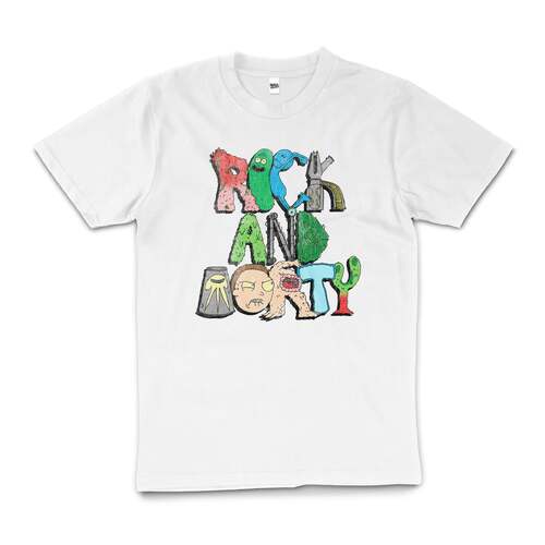 Rick And Morty Portal Licensed Cartoon Cotton T-Shirt White Size S