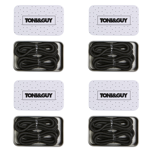 4PK Toni & Guy Thick Hair Elastic Black Styling Accessories 